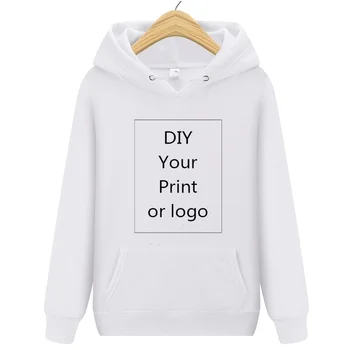 

Solid Color DIY Print Hoodie Men/Women Sweatshirt Customize Logo Print Hoodie Image Text Character Unisex Uniforms