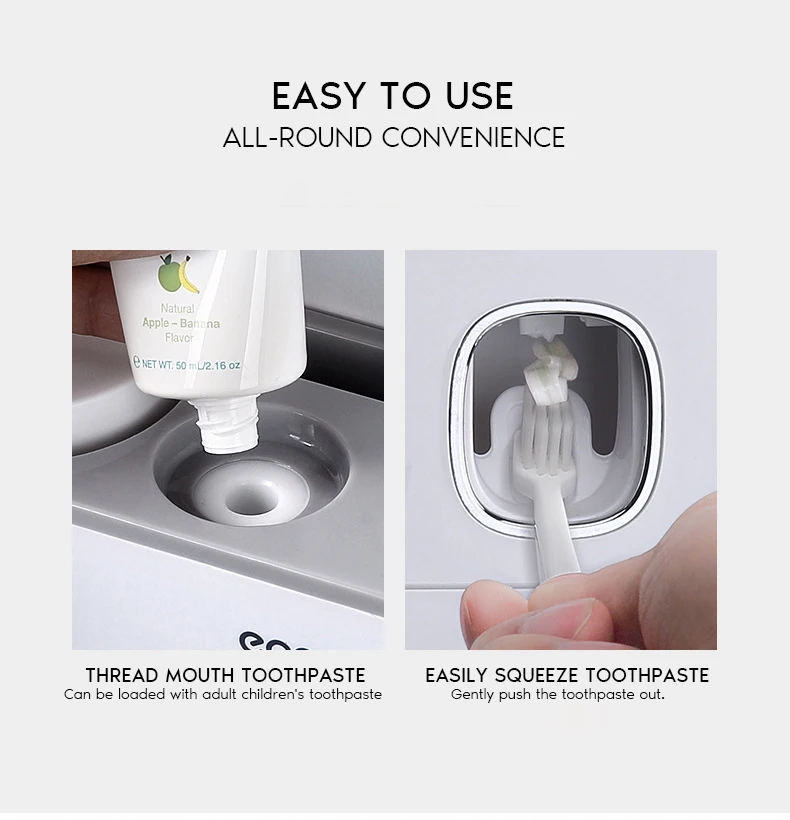 Автоматический Дозатор зубной пасты держатель для зубной щетки набор с 4 чашками для ванной комнаты аксессуары для дома настенное крепление для зубной пасты соковыжималка
