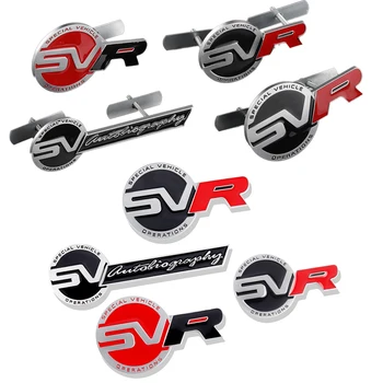 

3D Metal Car Body Sticker SVR Logo Front Grille Trunk Decoration Badge Emblem for Land Rover Range Rover Sport Evoque Discovery