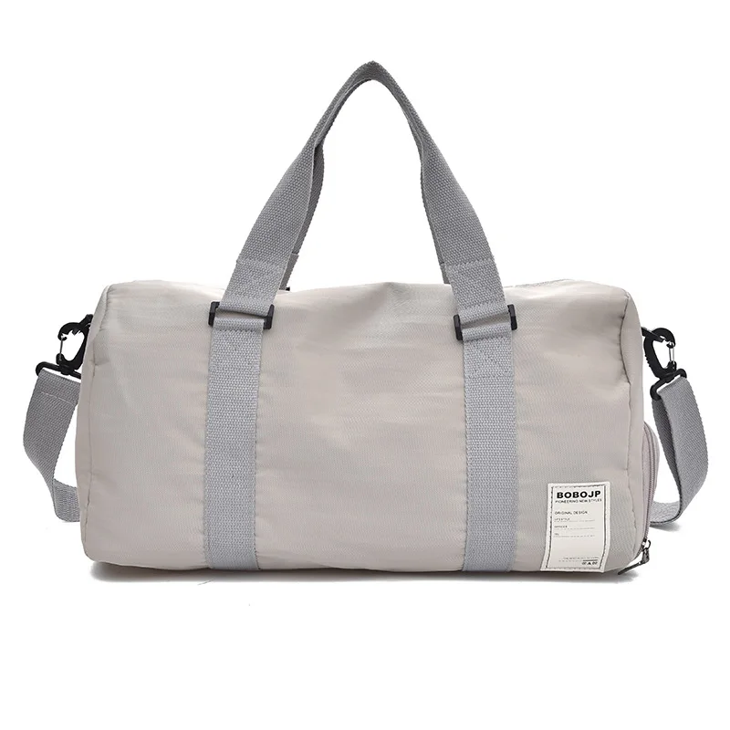 Летняя сумка для путешествий, водонепроницаемая сумка, Большая вместительная спортивная сумка для самолета, спортивная сумка для фитнеса, йоги, настраиваемая - Цвет: Светло-серый