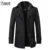 FOJAGANTO Winter New Men Solid Wool Blend Coats Fashion Brand Men Длинное шерстяное пальто Двойной Воротник Толстое Полушерстяное Пальто Мужской