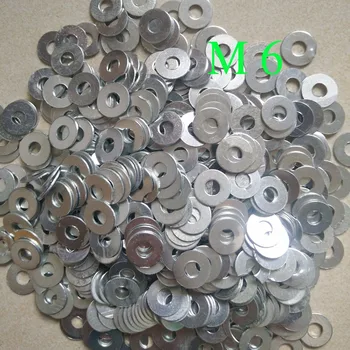 

100 Pcs M6 Anti-corrosion Stainless Steel Practical Hardware Part Flat Washers Repairiing Tool for Load Distribution A30