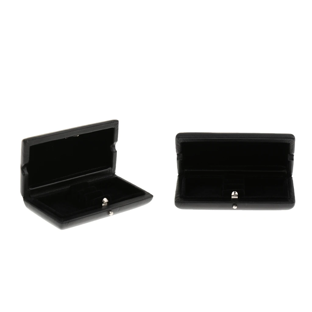 2x PU Leather Oboe Reeds Storage Case Box Organizer 3pcs Reed Hold