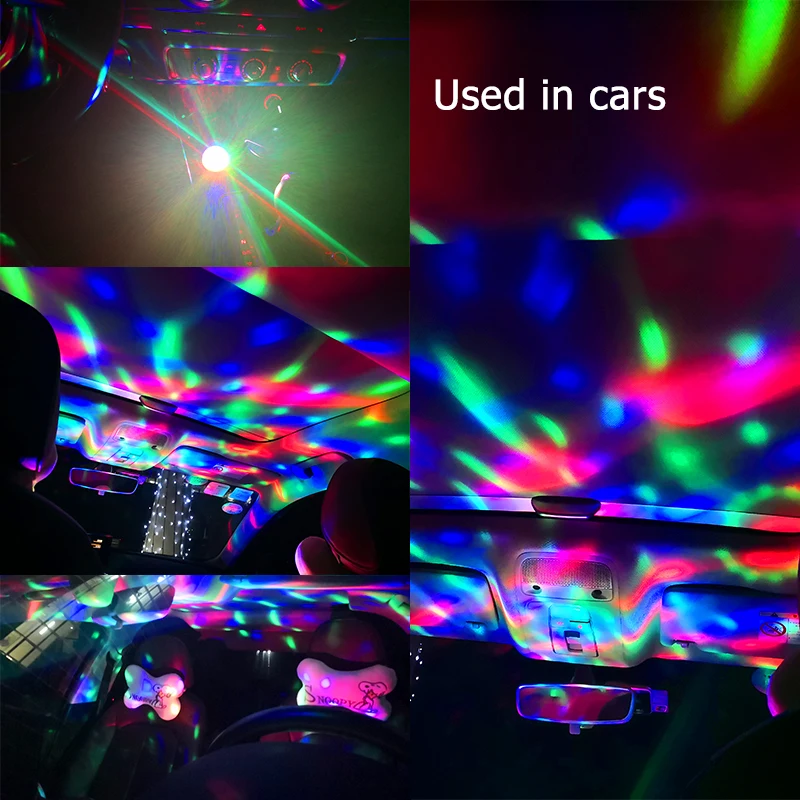СВЕТОДИОДНЫЙ Автомобильный USB светильник CNSUNNYLIGHT DJ RGB мини цветная музыкальная