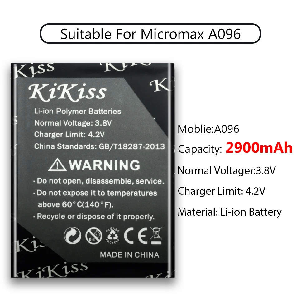 Для Micromax A096 2900 мАч батарея большой емкости для Micromax A096 батарея сотового телефона большой мощности