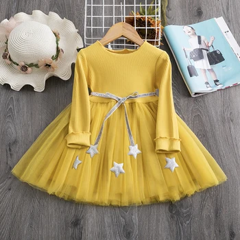 

Autumn Winter Girls Dress School Clothing Tutu Party Casual Wear Princess Dress Long Sleeves Kids Dresses For Girls 3-8 Years