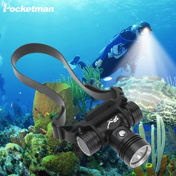 

Diving Headlamp 100 Meters Underwater Headlight XM-L2 Led Scuba head Flashlight Torch Waterproof IPX8 18650 Lamp Light