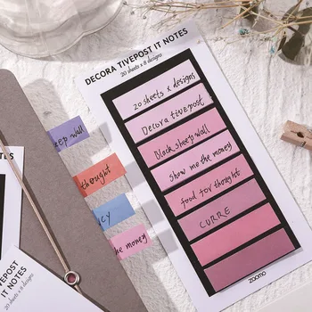 

160 sheets Solid color Self Adhesive Memo Pad Sticky Notes Bookmark Marker Memo Sticker Paper Student office Supplies
