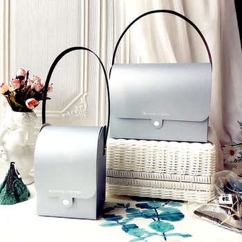 

10 pieces cake food kraft paper box with handle box Christmas birthday party candy gift box packaging