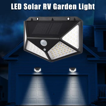 

Hot olar Lights Outdoor LED Wall Lamp Motion Sensor for Garage Patio Garden Driveway Yard QP2