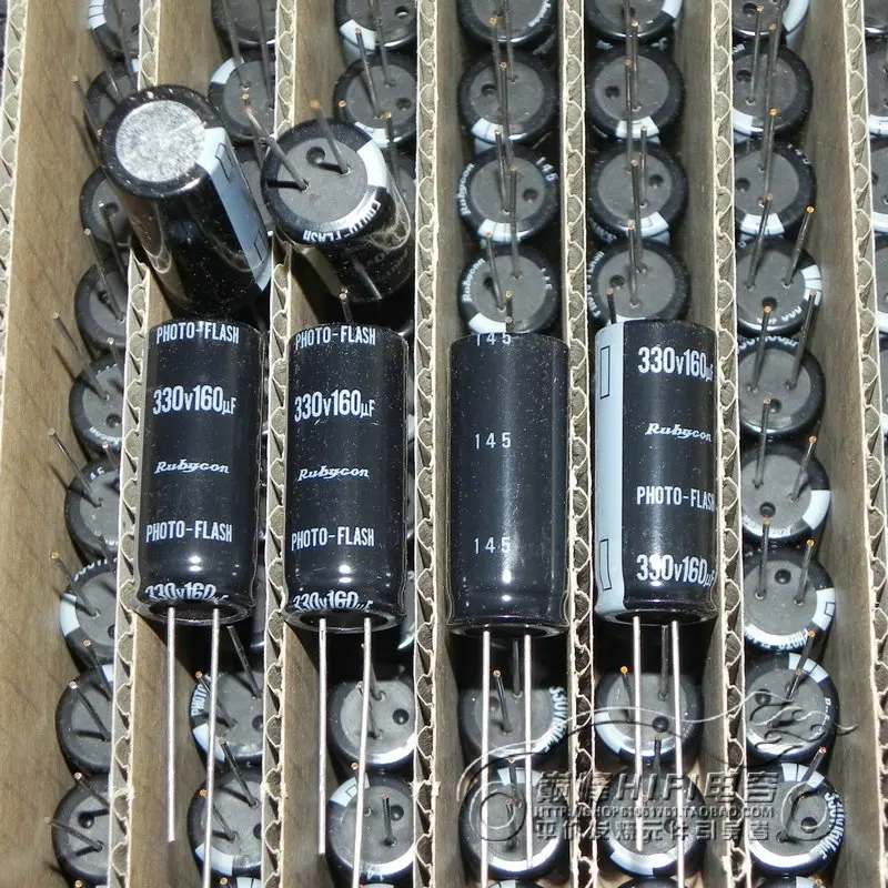 10PCS NEW RUBYCON PHOTO FLASH 330V160UF 14X33MM Flash Electrolytic