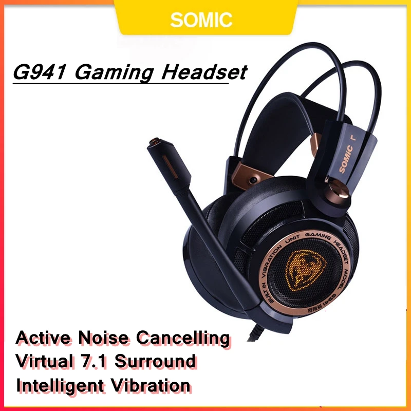 Игровые наушники Somic G941 USB 7.1 Виртуальный объемный звук Игровая гарнитура