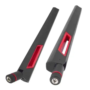 

Black ABS 10DB 2.4/5G Dual Band WIFI Antenna RP SMA Male WLAN Router Signal Booster Aerial