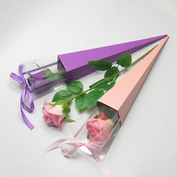 

Valentine's Day Gift Box Single rose flower box holiday custom gift box flowers package case for home wedding party decor pack