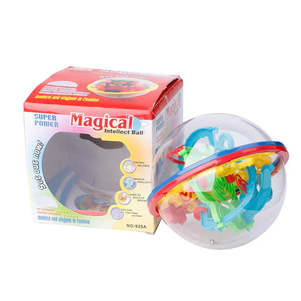 

100 Barriers 3D Magic Intellect Ball Balance Maze Game Puzzle Toy Kids Gift