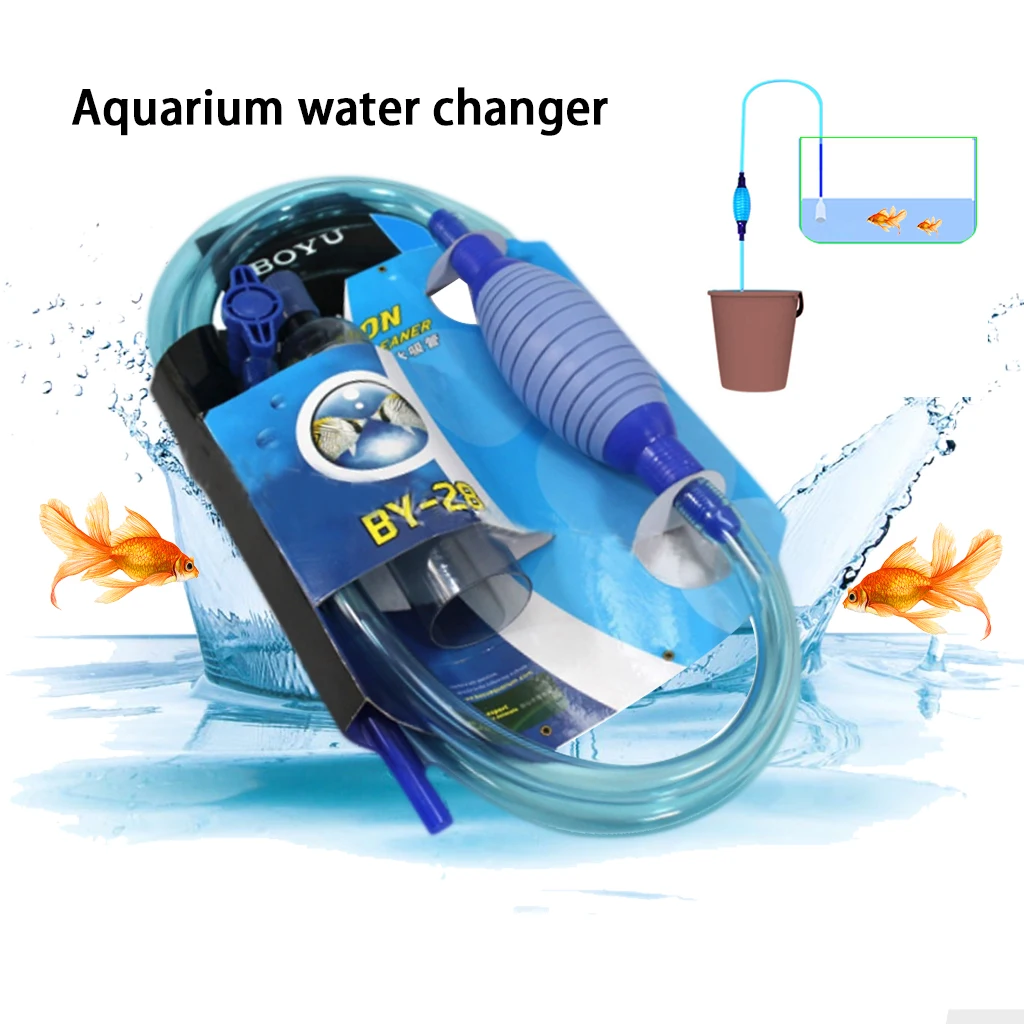 

Aquarium Water Changer With Air Bag And Water Flow Controller Sand Cleaner Fish Tank Siphon Cleaner Cleaning Tool Water Absorber