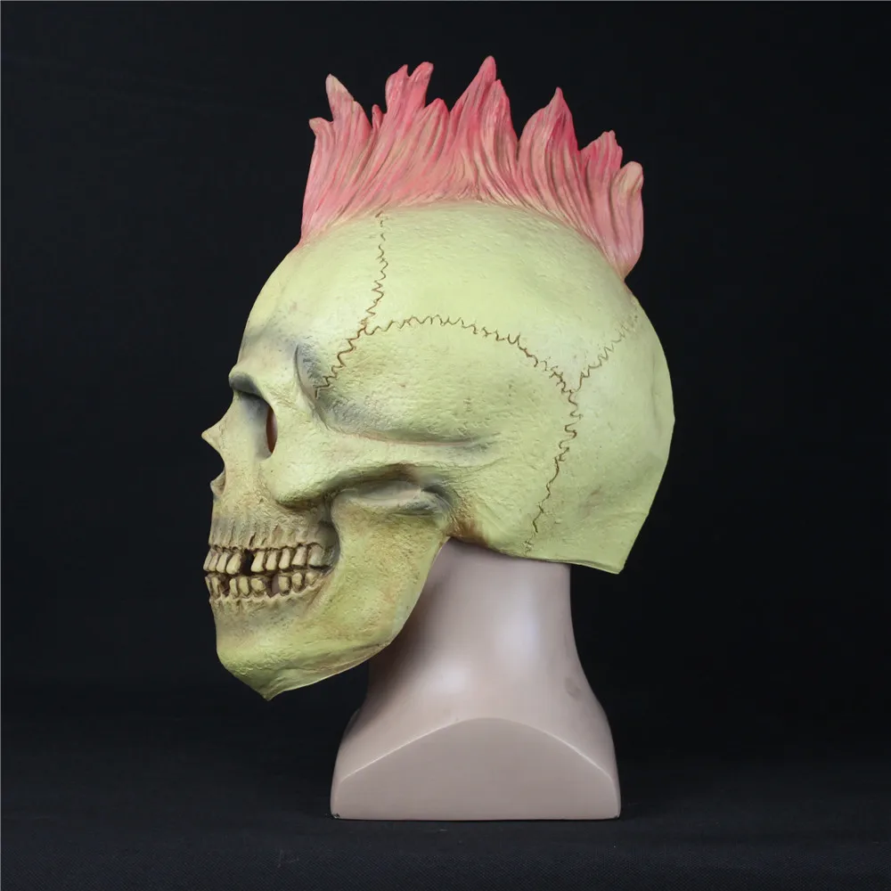 Scary Skull Mask Cosplay Full Face Head Realistic Latex Masks Helmet Costume Adult Fancy Halloween Masquerade Party Props3