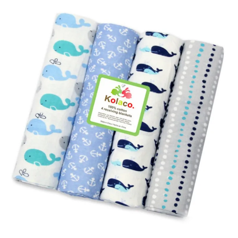 

4PCS/Set Newborn Blankets Muslin Cotton Baby Swaddle Multi-use Baby Blankets Newborn Swaddle Muslin Infant Gauze Both Towel Baby