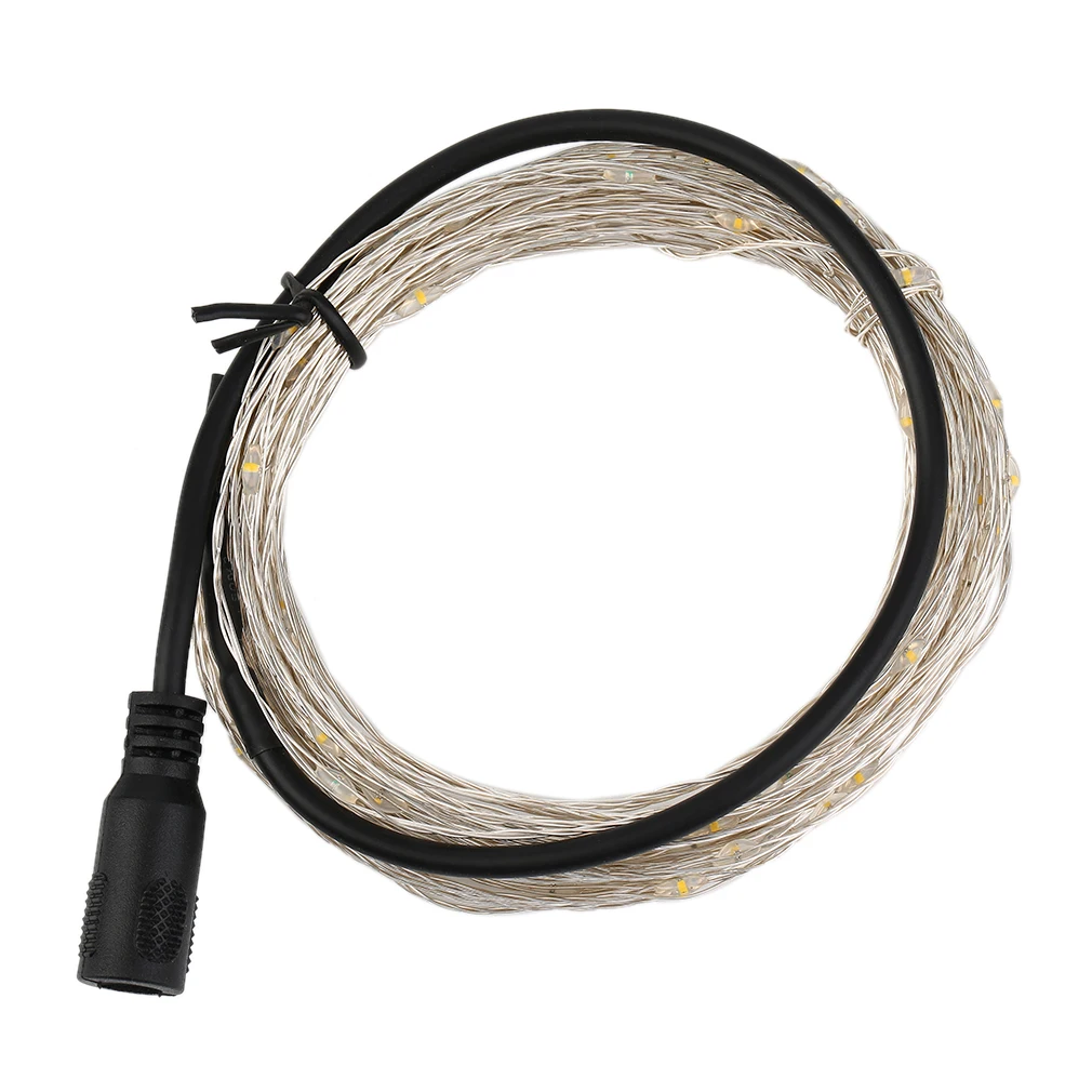 10M/33FT 100LED Silver Wire String Fairy Light DC 12V For Christmas Wedding Party LED Lights Room Decoration High Quality - Испускаемый цвет: Yellow