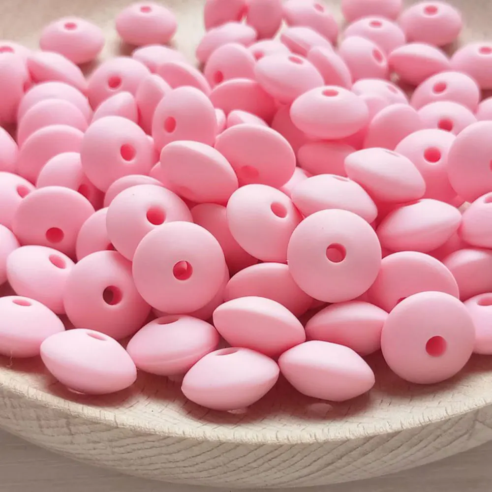 50 шт. Perle силиконовые бусины 12 мм Lentil свободные бусины BPF свободный чувствительный Прорезыватель игрушки Детские Силиконовые Kralen Mordedor продукты