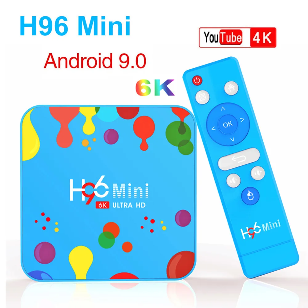 4 ГБ 128 H96 Мини Android 9 0 ТВ коробка Allwinner H6 четырехъядерный 6K Wifi Google плеер Youtube 4K