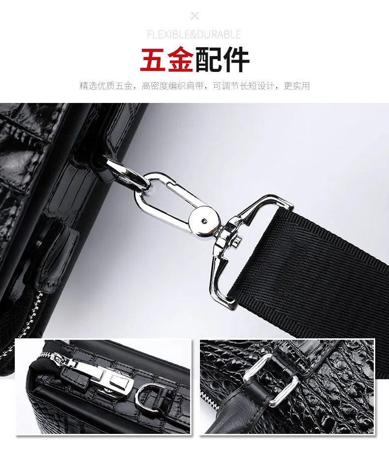 Man Genuine messenger bag luxury brand men Leather Business Affairs Male Package Briefcase Cowhide Single Shoulder Satchel