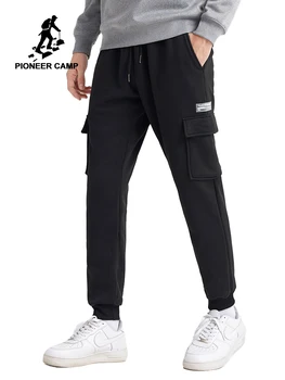 

Pioneer Camp Winter Pants Men Black Warm Fleece Causal Pockets fashion Joggers Sweatpants for Male AZZ902288