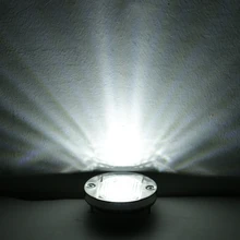 Лодка Навигация кормовой фонарь морской RV кабина заподлицо белый светодиодный свет круглый диаметр. 75 мм/2,25 дюйма, водонепроницаемый