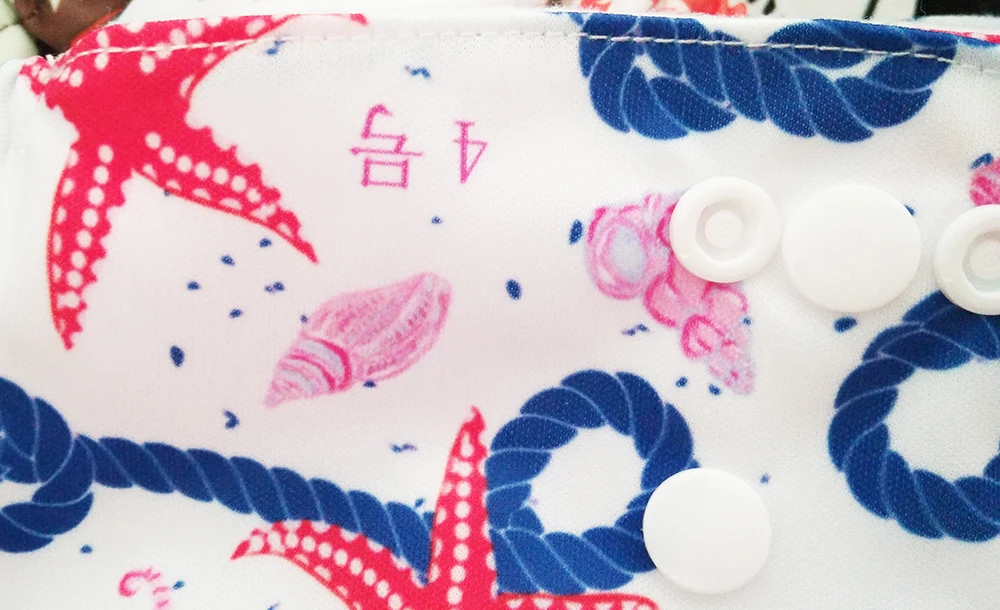 Goodbum моющийся регулируемый подгузник из набивной ткани для ребенка