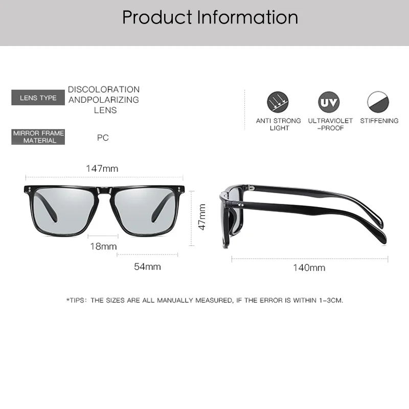 Gogeline фотохромные солнцезащитные очки для мужчин, Поляризованные, ночное видение, хамелеон, обесцвечивание, солнцезащитные очки для мужчин wo men