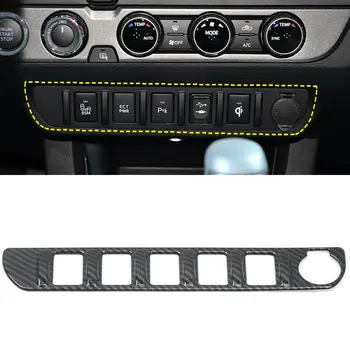 

Carbon Fiber Trim Button Interior Central For Toyota Tacoma 2016-19 Inner Decoration