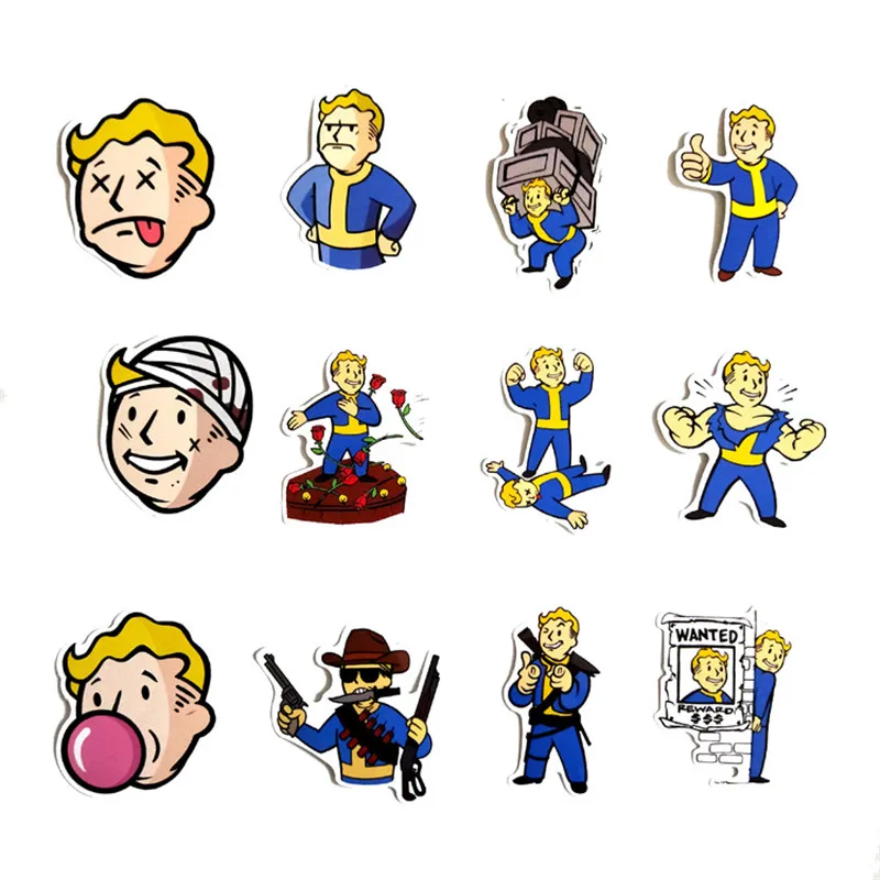 TD ZW 29 шт./лот Fallout наклейки из игры Наклейка для сноуборда багаж Автомобильный холодильник автомобиля-Стайлинг наклейки для ноутбука