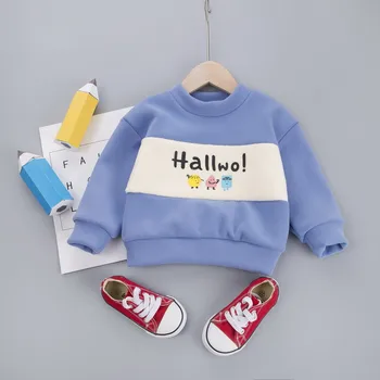 

Baby Boy Sweater Cartoon Warm Clothes Kids Girl Long Sleeve Casual Thicken Tops Infant Boy Winter Clothing Suit Top Tees Shirts