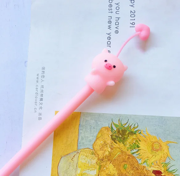 pig true color Креативная резиновая нейтральная ручка для хомяка кролика 72 шт./лот 0,5 мм канцелярские принадлежности для письма GP601 - Цвет: pig true color