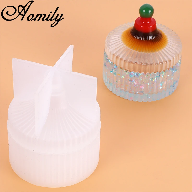 

Прозрачная эпоксидная силиконовая форма Aomily для хранения ювелирных изделий, косметические инструменты, ручная работа, форма для торта, эпоксидная полимерная форма для торта