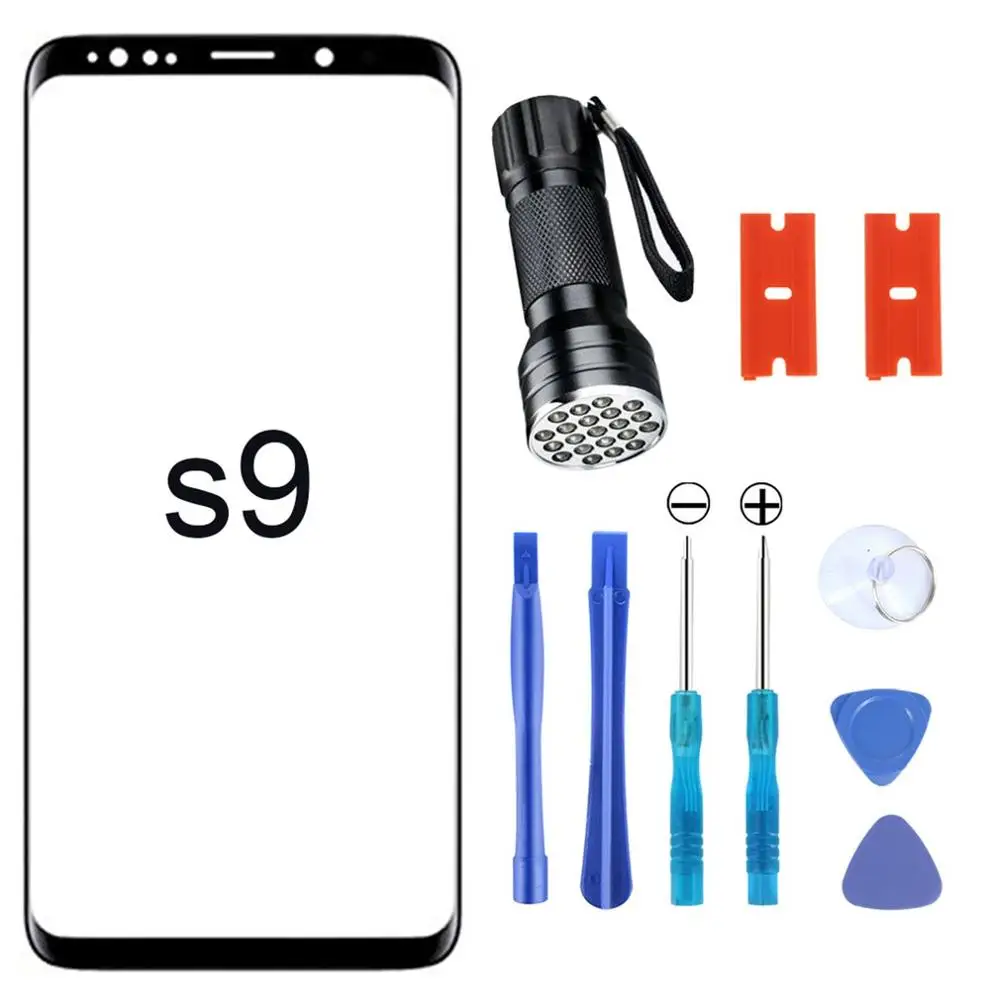 Замена передней стеклянной крышки экрана для samsung Galaxy S9(SM-G960) S9+(SM-G965) замена стекла объектива инструмент - Цвет: Samsung Galaxy S9