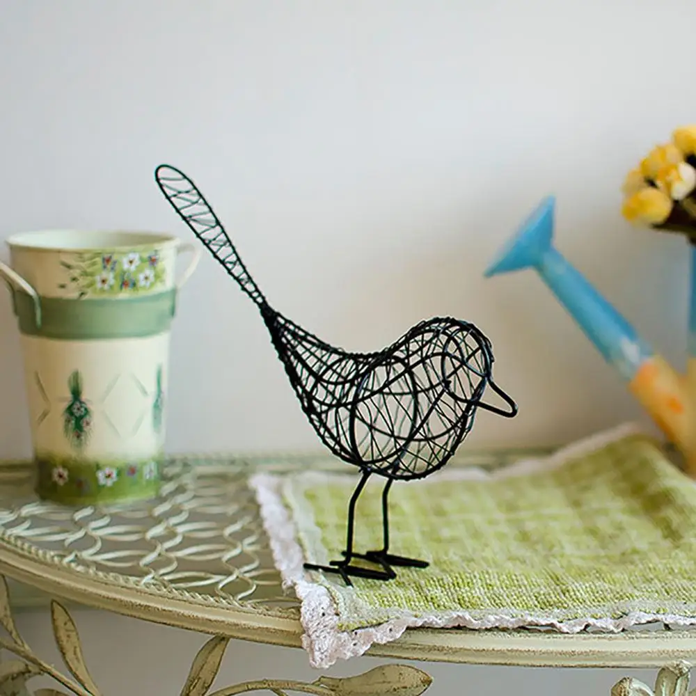 1 шт. Скандинавское искусство металлическая проволока птица животное полая
