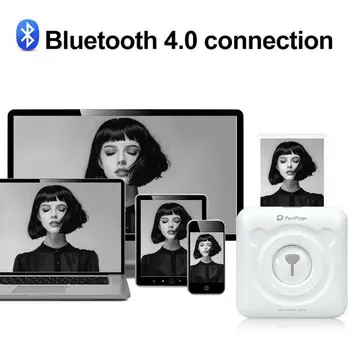 

Mini Portable Thermal Printer Photo Pocket Photo Printer For Android Printing Bluetooth Wireless Mm IOS 58 Printers V0T3