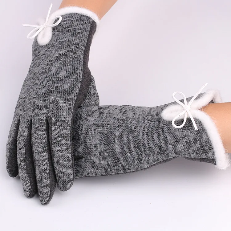 Dark Gray Dilidala зимние кашемировые женские перчатки с сенсорным экраном для отдыха на открытом воздухе для верховой езды плюс бархатные теплые перчатки дикие Модные Элегантные Перчатки - Цвет: Dark Gray