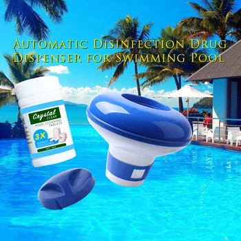 

A bottle Magic Pool Cleaning Effervescent Chlorine Tablets Cage Disonfectant Swimming Pool Clarifier Chemical Floating Dispenser