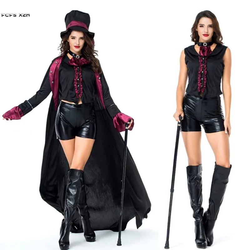 

Women Zoo Circus Animal trainer Cosplay Female Halloween Magician Vampire Costume Carnival Purim Bar Stage Role play Party dress