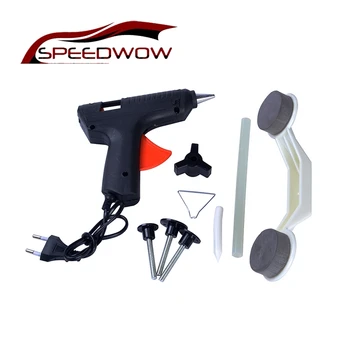 

SPEEDWOW Universal Car Dent Repair Tool Auto Door Body Dent Damage Repair Kit Hot Melt Glue Gun+Glue Stick Pulling Bridge Device