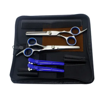 

1 Set 6 Inches Hair Cutting Scissors Stainless Steel Hair Cutting Kit for Barbers Barber Shop (7 Pcs)