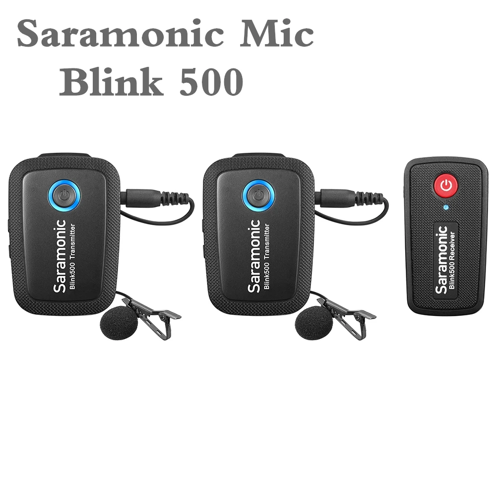 

Saramonic Blink 500 Wireless Studio Condenser Microphone Lavalier Lapel Interview Microphone for iPhone Android DSLR Camera