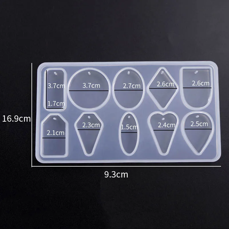 

Epoxy Resin Oval Heart Round Shape Molds for jewelry Making Earring Charm Necklace Pendant Transparent Silicone Mold Accessories