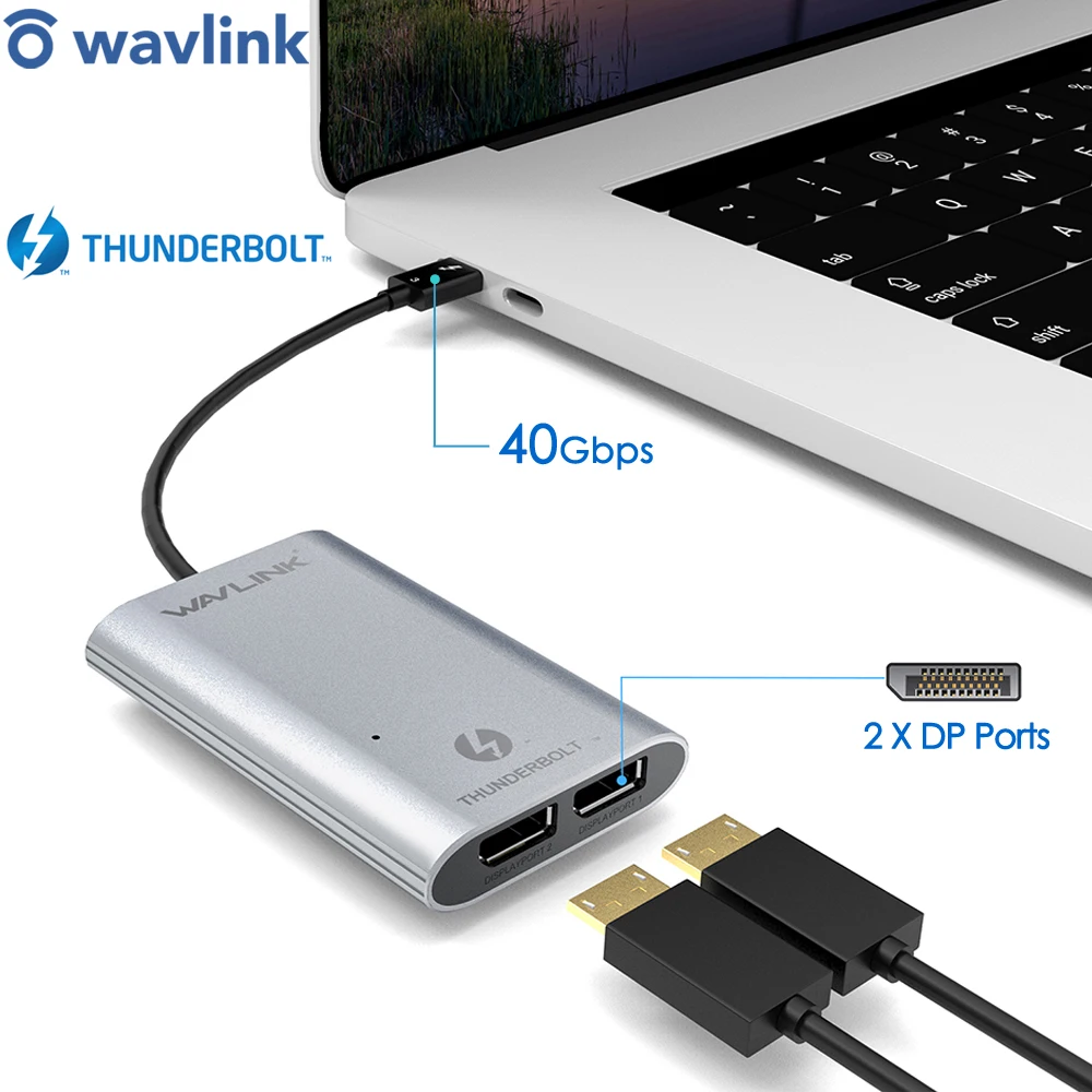 Адаптер Thunderbolt 3 для двух портов дисплея 4K USB Type-C @ 60 Гц | Компьютеры и офис