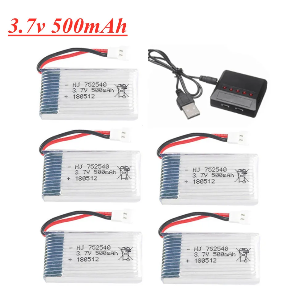Литий-полимерный аккумулятор 3 7 в 500 мАч для Syma X5C X5C-1 X5 X5SW M68 CX-30 H5C Запчасти