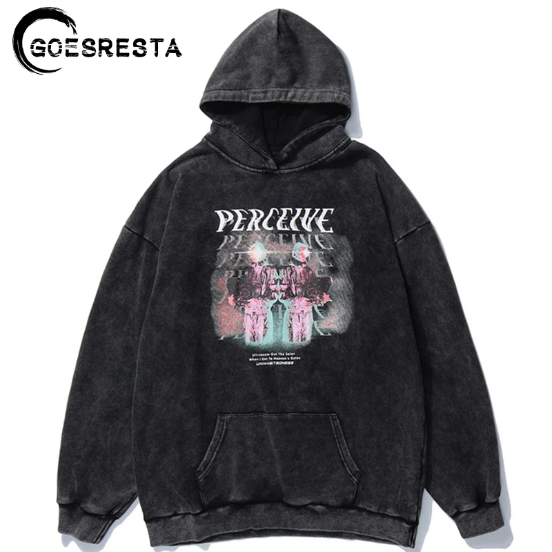 Hip Hop Men Hoodie Sweatshirt Cartoon Print Streetwear Harajuku Pullover Oversized Cotton Autumn Washed Hooded Sweatshirt Men Hip Hop Men Hoodie Sweatshirt Cartoon Print Streetwear Harajuku Pullover Oversized Cotton Autumn Washed Hooded Sweatshirt Men