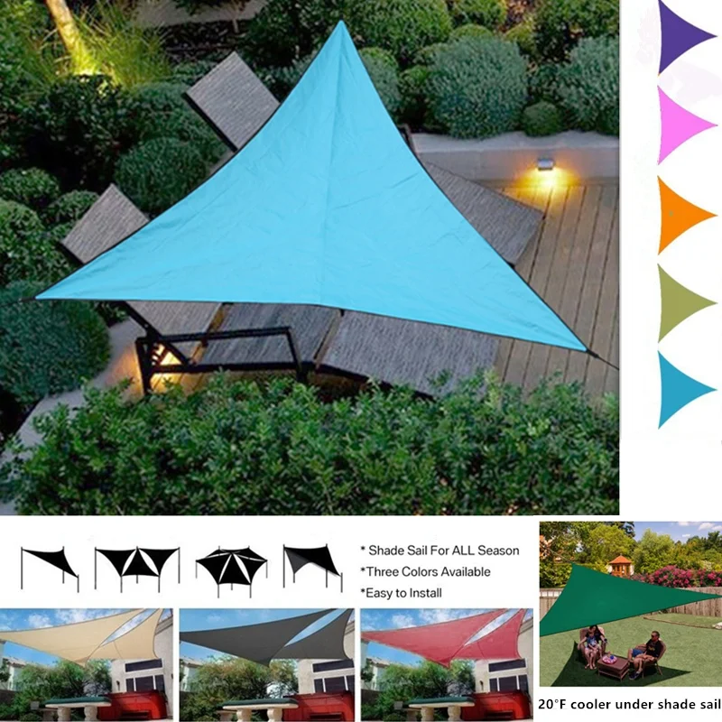 

Triangular Shade Sail Combination Net Triangle Sun Sail Tent Camping Garden Patio Swimming Pool Lawn & Patio Awning Canopy