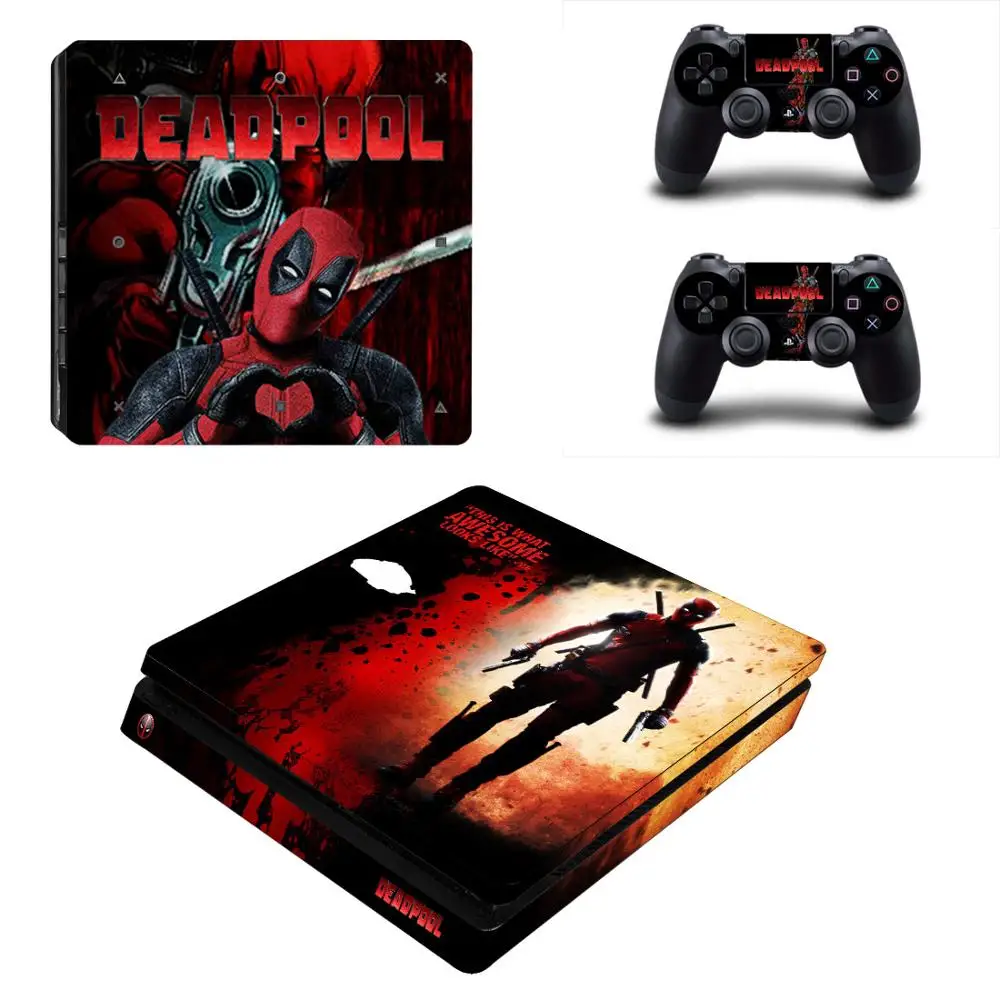 Deadpool PS4 тонкая наклейка s PS 4 Play station 4 Тонкая виниловая наклейка Pegatinas для playstation 4 Slim консоль и контроллер